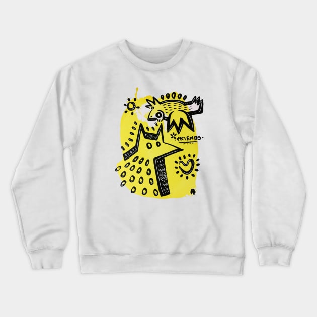 friends Crewneck Sweatshirt by Angel Rivas